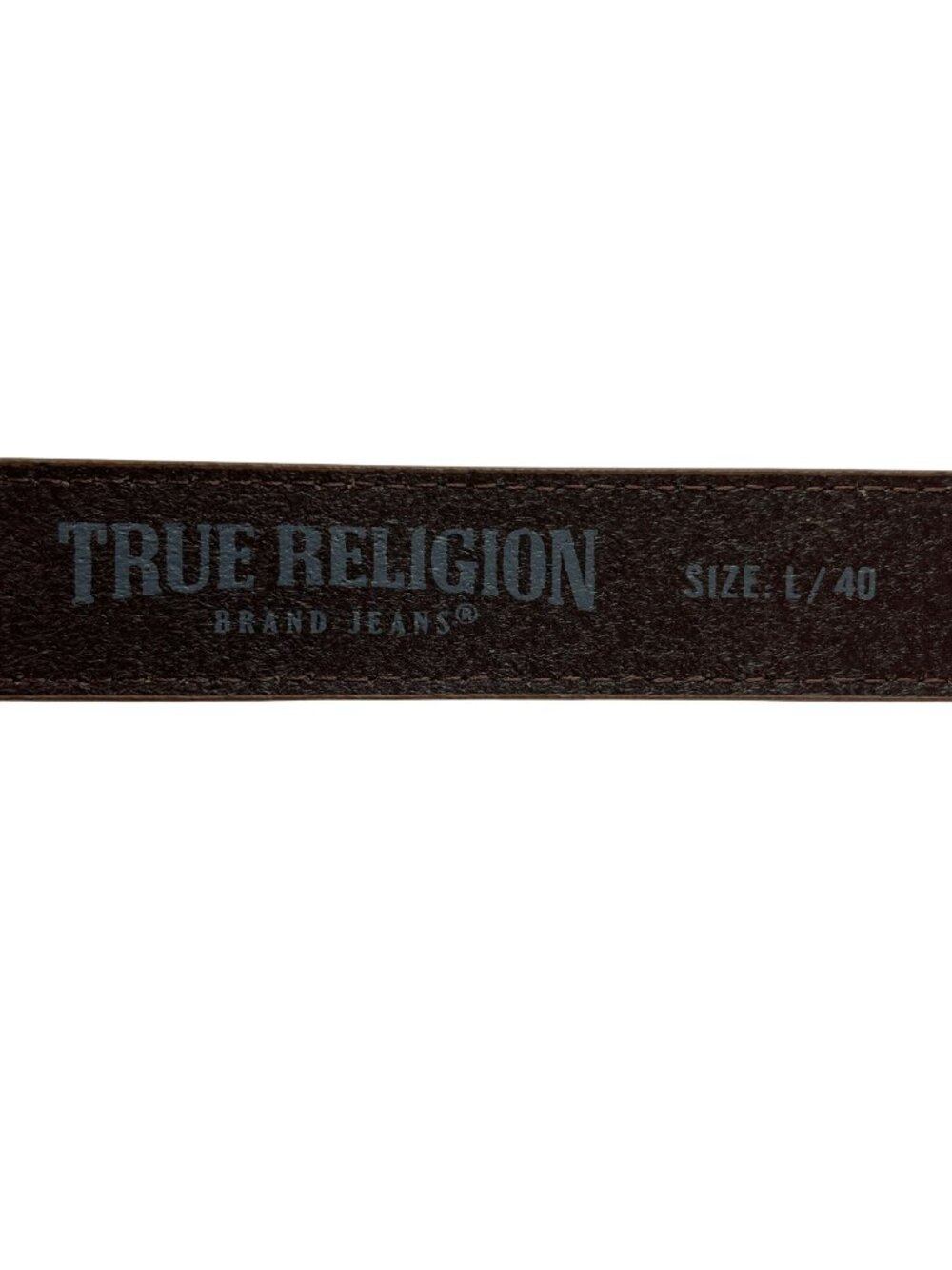 True Religion Brown Crystal Buckle Belt Faux Leather Size L/40 MSRP$59 NWT - Picture 7 of 8